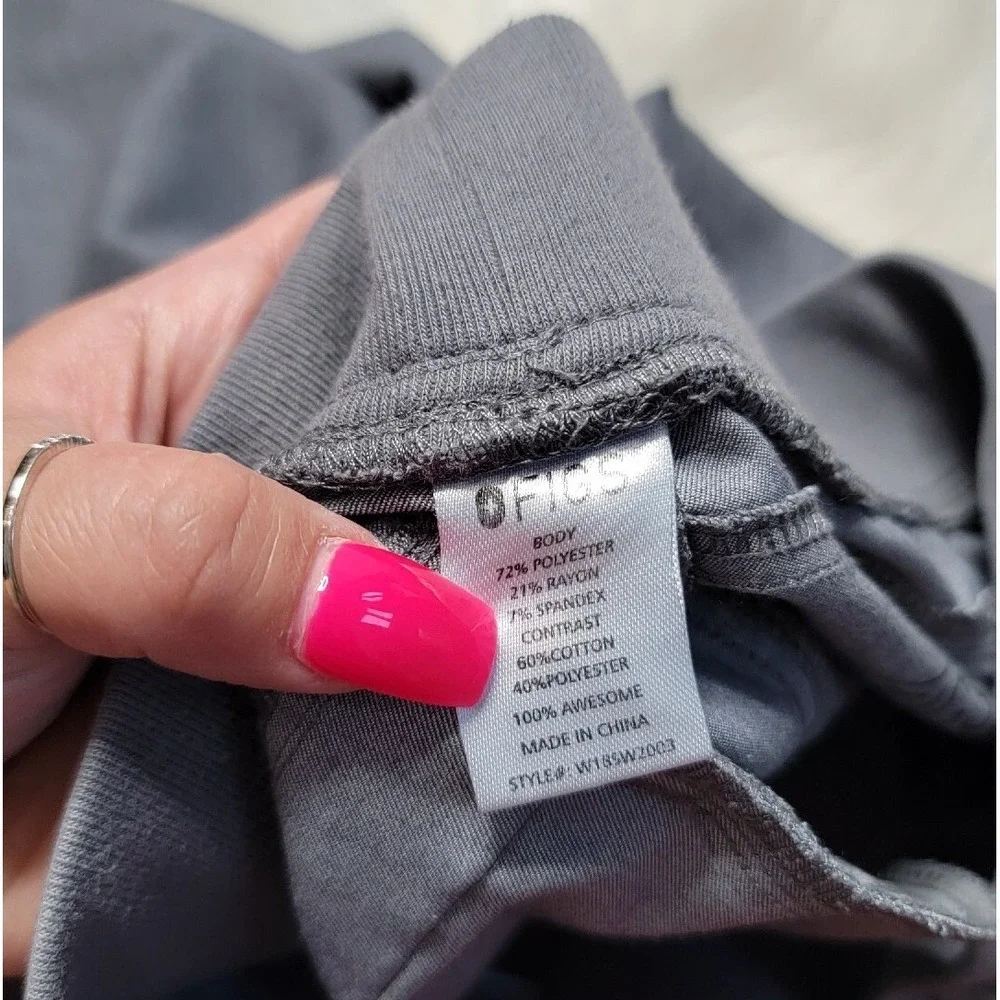 FIGS Kade Cargo Drawstring Gray Straight Leg Scrub Pants Women's Size Medium